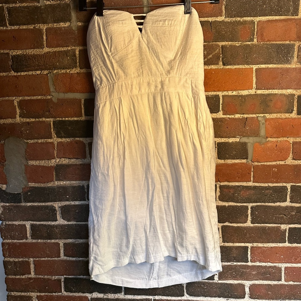 BCBGeneration Strapless White Dress